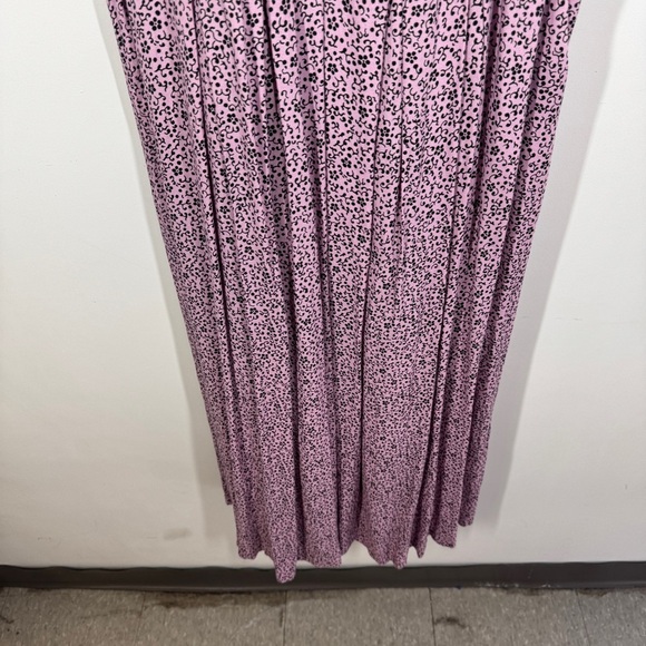 Zadig & Voltaire Pink Print Maxi Dress Size XS Flutter Sleeve Romantic - Picture 5 of 16